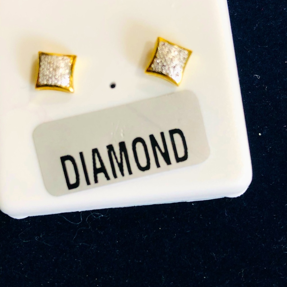 Real Diamond Kite Cluster Earrings Natural Diamond